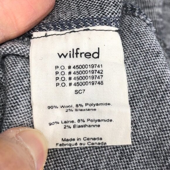 Aritzia Wilfred Heather Grey Ribbed Wool Longsleeve Round Neck Round Hem Dress M - Picture 9 of 16